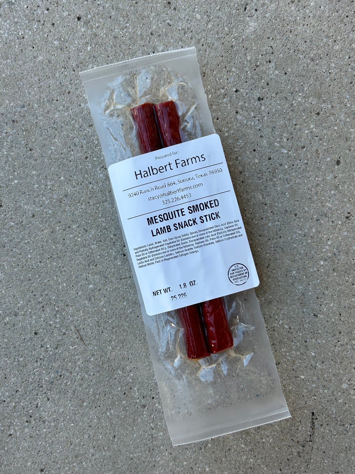 Halbert Farms Lamb Snack Stick