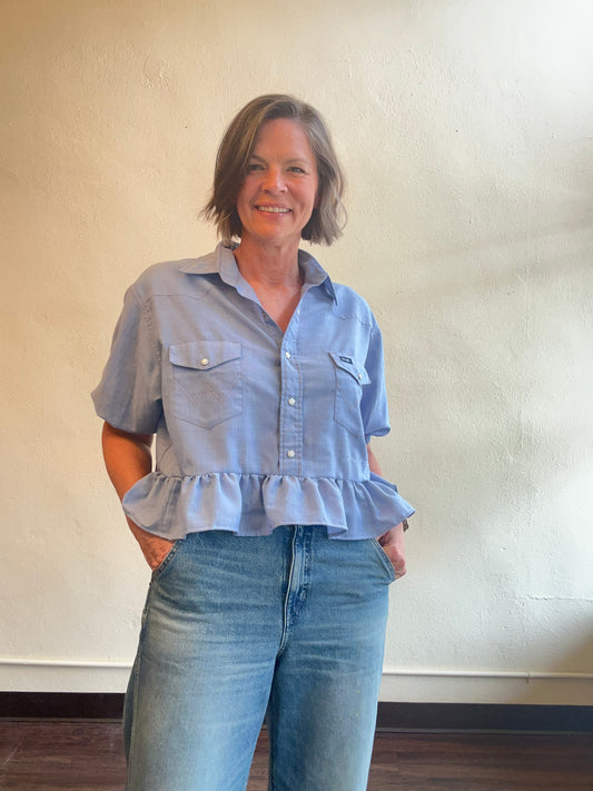 Ruffled Wrangler top - L/XL
