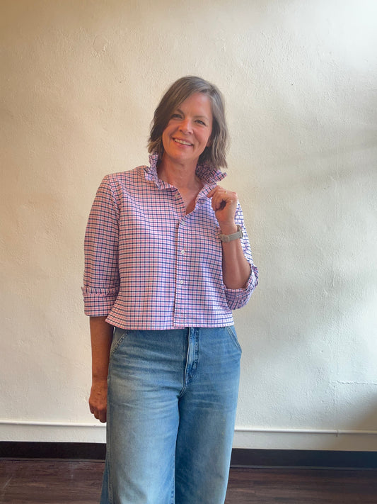 Ruffle Collar top - Small/Medium